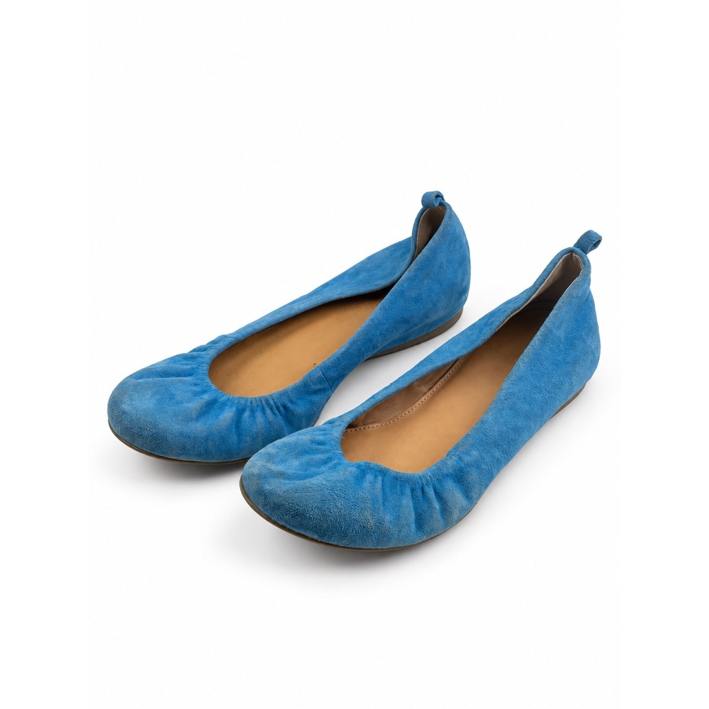Audrey Brooke Vintage Y2K Blue Suede Slip On Ballet Flats Women's Size 8